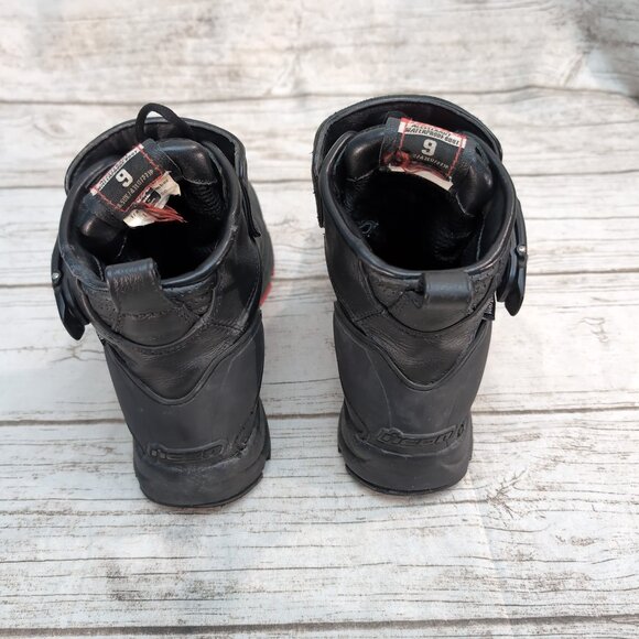 Icon Motorcycle Riding Boots Black Leather/Textile – Men’s 9 - Picture 4 of 9